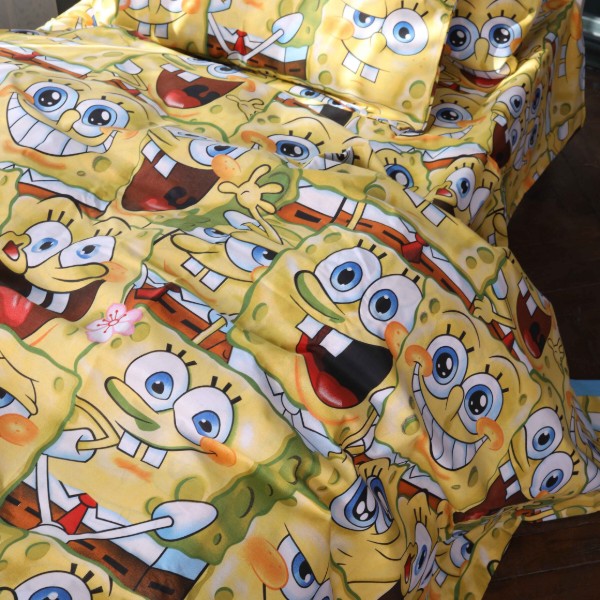 Фото - Комплект постільної білизни MirSon Ranforce Elite 17-0804 Funny Sponge Bob 220х240 (2200011447865)